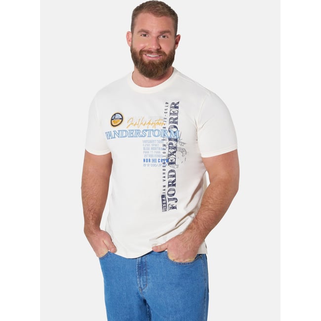 T-shirt FLYSEN écru <span itemprop=