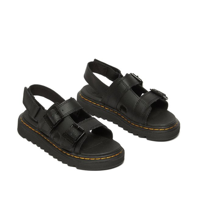 Sandali Varel J in pelle nero DR. MARTENS