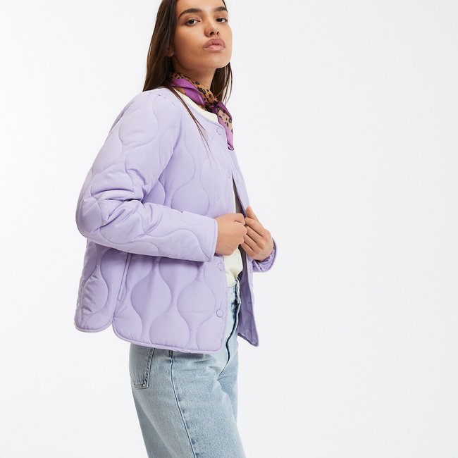 Chaqueta acolchada ligera recta con botones de presión - LA REDOUTE COLLECTIONS