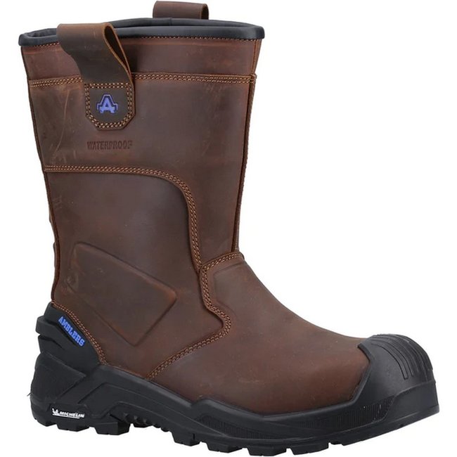 Bottines de sécurité CONQUEROR RIGGER marron <span itemprop=