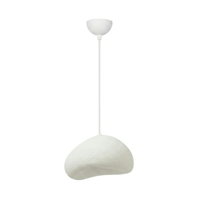 Suspension blanche design organique 32 cm NOXIS Couleur blanc <span itemprop=