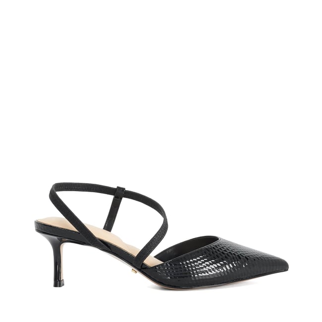 Escarpins ouverts mi-hauts - Wide Fit CHARMING black-rept print leather <span itemprop=