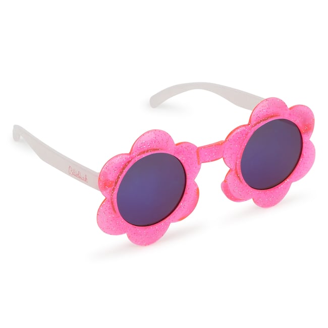 Lunettes de soleil fleur rose fluo <span itemprop=