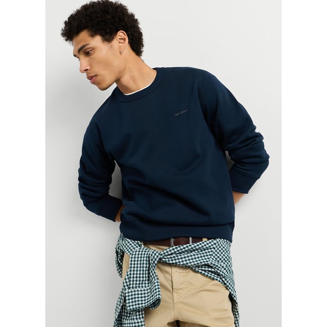 Sweatshirt mit rundem Ausschnitt marine <span itemprop=