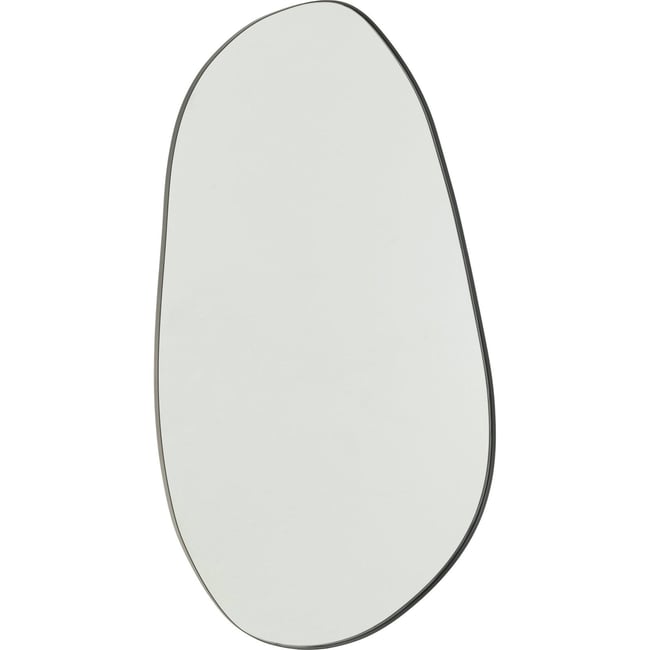 Miroir mural organique en métal Couleur noir <span itemprop=