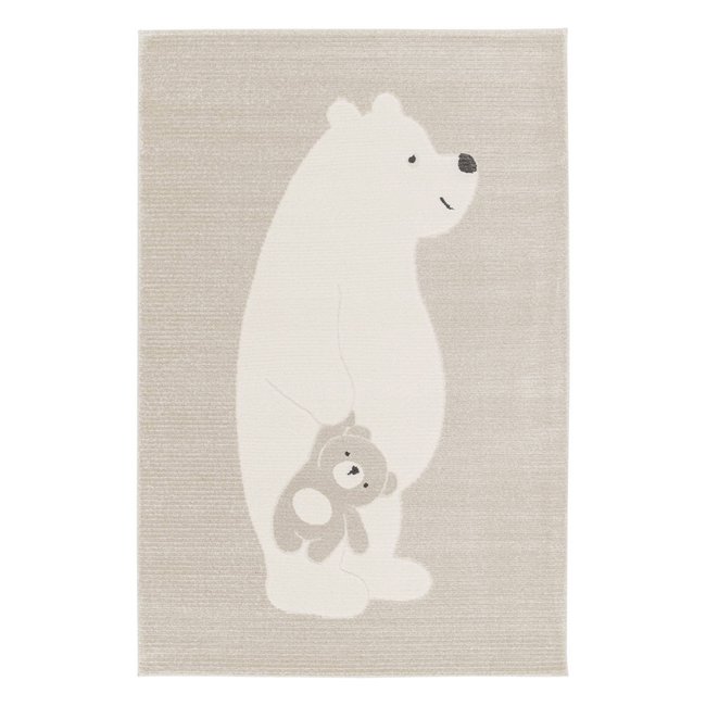 Tapis intérieur enfant beige créme oursons RYAN - SWEEEK