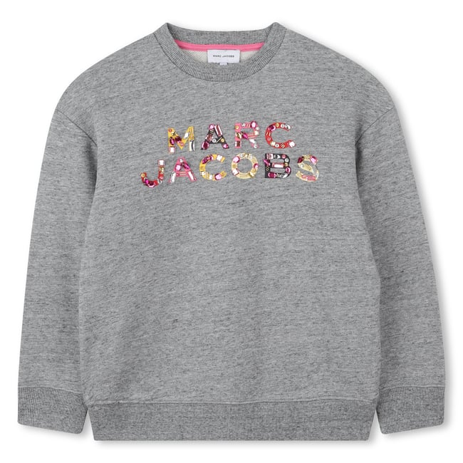 Sweat en polaire de coton gris chine acier <span itemprop=