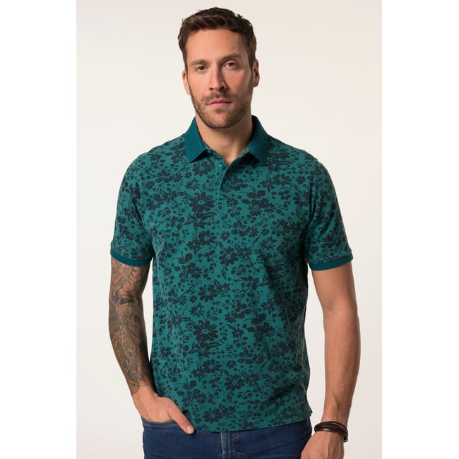 Polo en tissu piqué pétrole foncé <span itemprop=