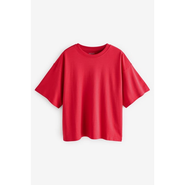 T-shirt ras du cou oversize en tissu épais - NEXT