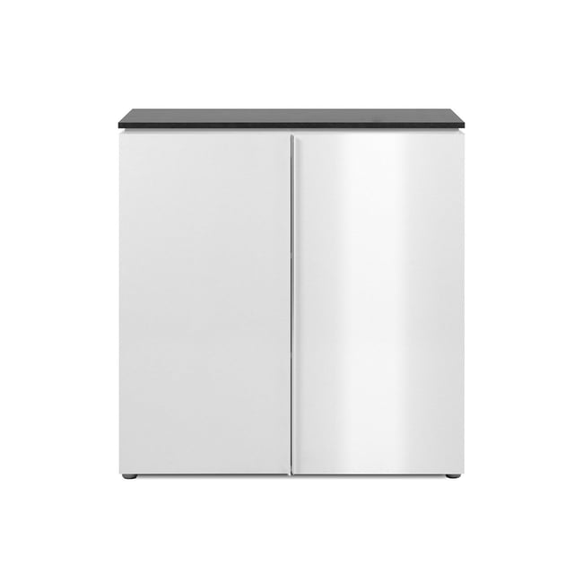 Buffet 2 Portes L88,5 cm - BREST Couleur gris <span itemprop=