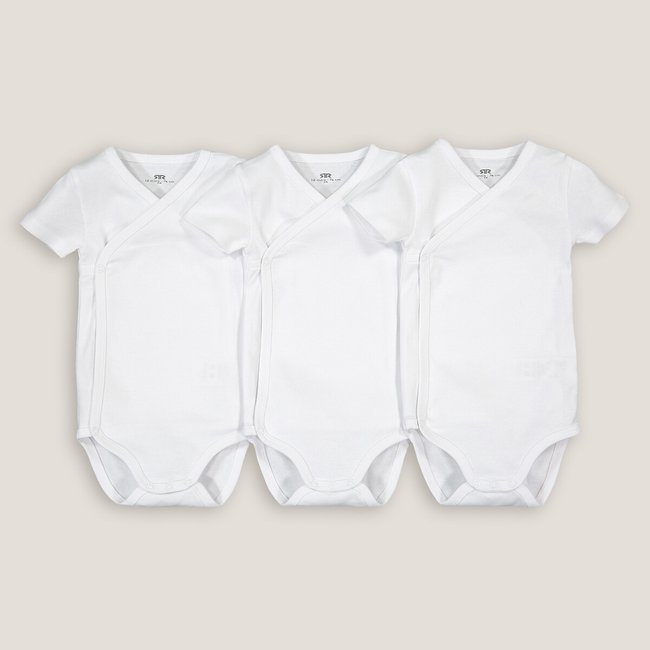 Комплект из трех боди из биохлопка белый LA REDOUTE COLLECTIONS