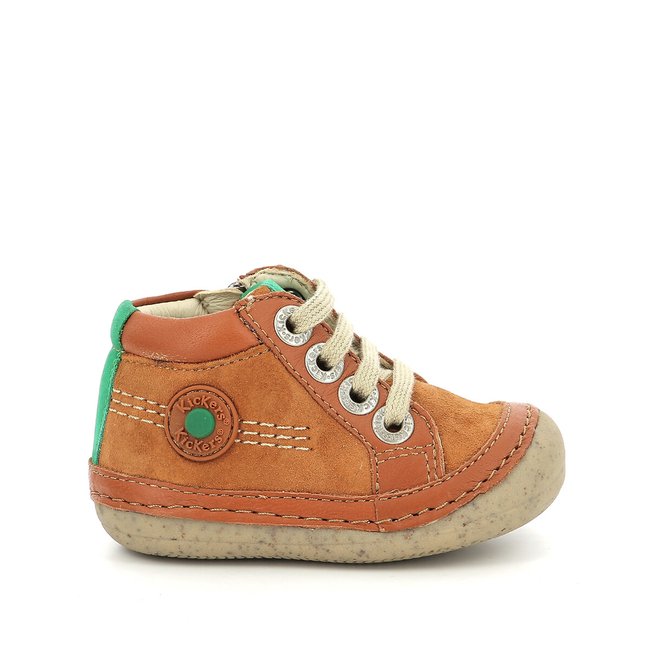 Botines de piel con cordones Sonistreet camel <span itemprop=