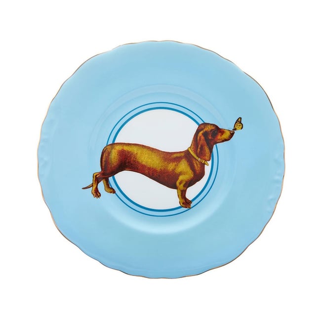 Assiette Teckel 24cm Couleur v019845 <span itemprop=
