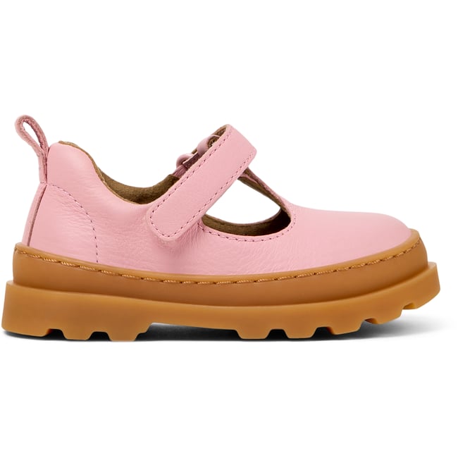 Ballerines Brutus cuir rose moyen <span itemprop=