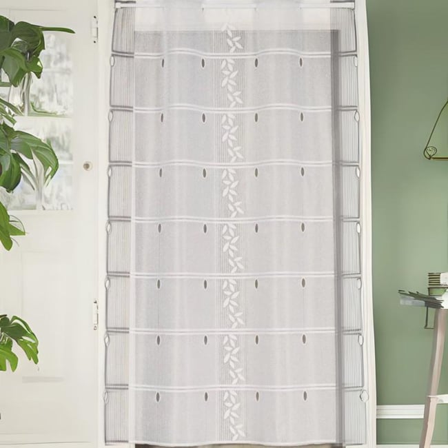 Modulable en maille esprit feuillage - QABANE gris clair <span itemprop=