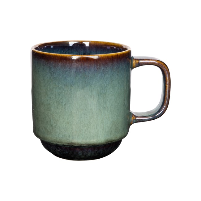 Lot de 6 Mugs en Grès, JOSEPHINE Couleur jade <span itemprop=