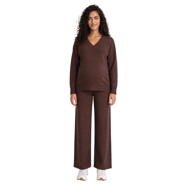 Ensemble pantalon grossesse chocolat <span itemprop=