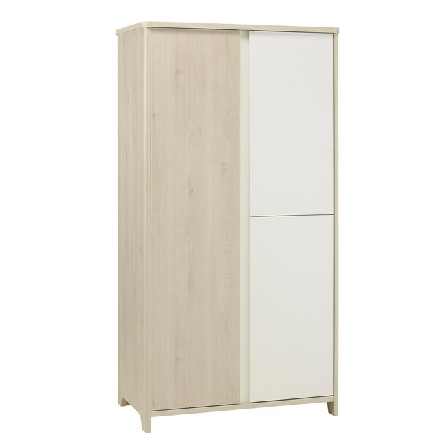Armoire 3 portes rangement SACHA Couleur blanc <span itemprop=