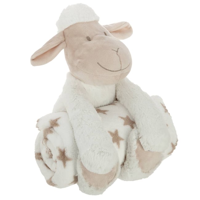 Plaid peluche MOUTON multicolore <span itemprop=