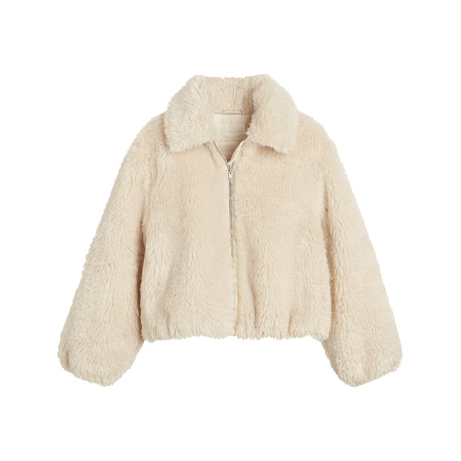 Veste sherpa ELLE ecru <span itemprop=