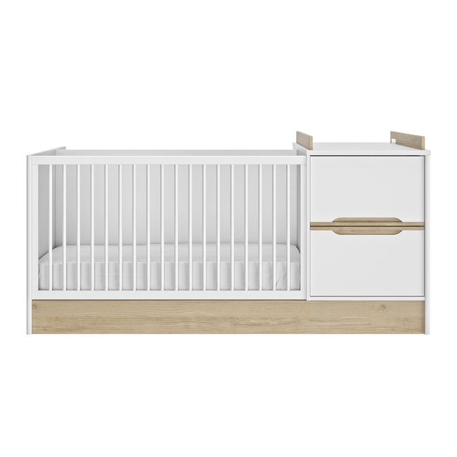 Lit évolutif compact avec banquette CELESTE blanc <span itemprop=