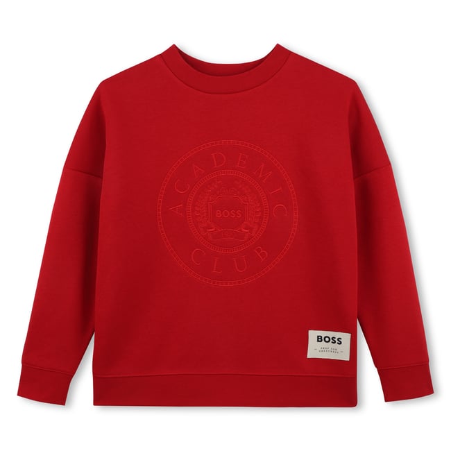 Sweat col rond cherry red <span itemprop=