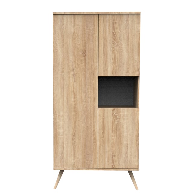 Armoire 3 portes 1 niche en bois Couleur marron <span itemprop=