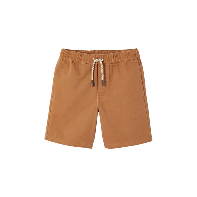 Bermuda en twill camel <span itemprop=