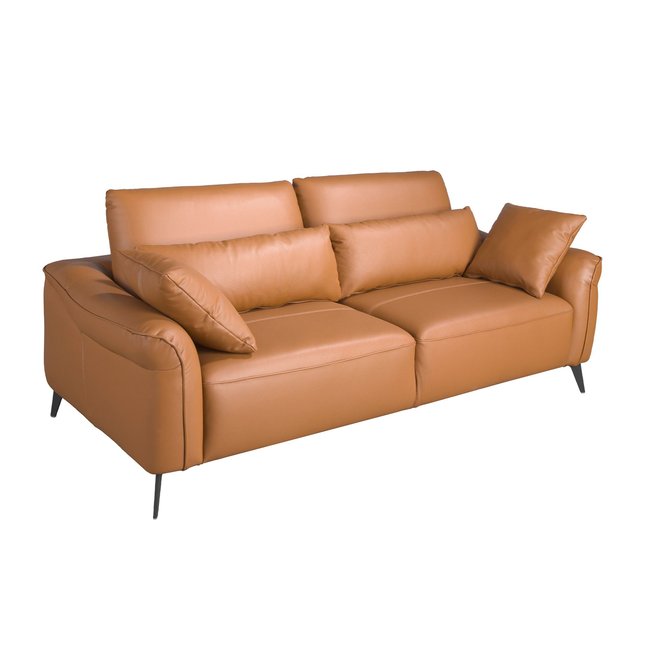 Canapé 2 places en cuir Couleur brown | black <span itemprop=