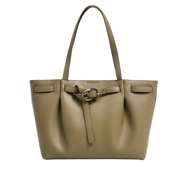 Sac Cabas Effet Cuir vert <span itemprop=