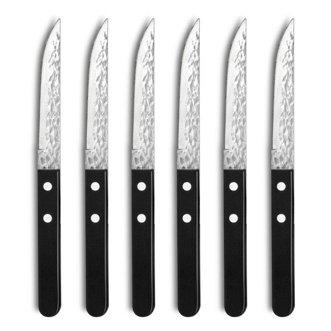 Coffret 6 couteaux steak - STEAK PIZZA 2.0 Couleur noir <span itemprop=