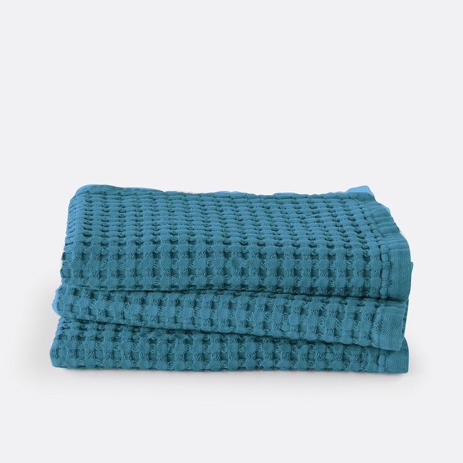 3er-Pack Gästehandtücher TIFLI blau LA REDOUTE INTERIEURS