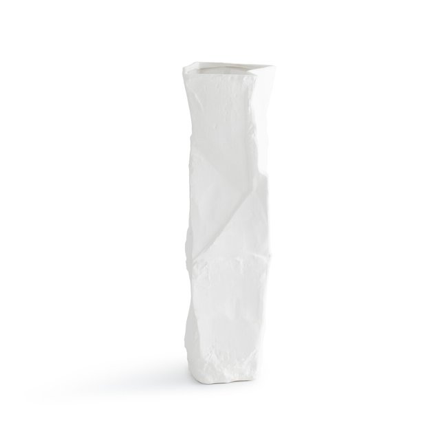 Risa 51cm High Geometric Matte Ceramic Vase white AM.PM