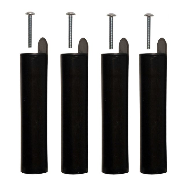 Lot de 4 pieds cadre à latte, haut. 22 cm Couleur noir <span itemprop=