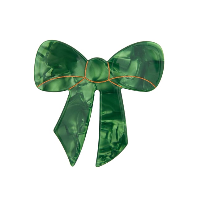 French Barrette NŒUD VERT - COUCOU SUZETTE