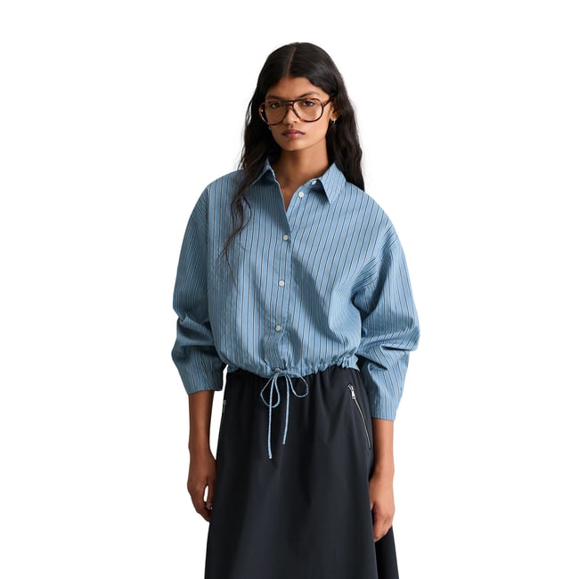 Blouse à rayures oversized en popeline Papertouch - MARC O’POLO DENIM