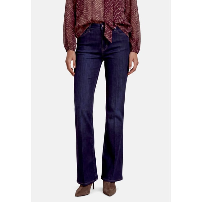 Pantalon modern fit à plis repassés rinse wash denim <span itemprop=