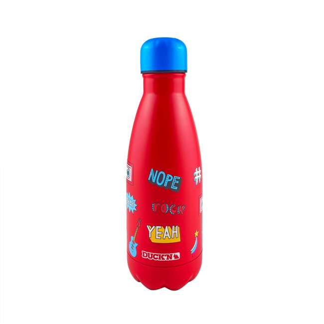 Bouteille isotherme enfant design Teen, HAPPY BOTTLE Couleur rouge <span itemprop=