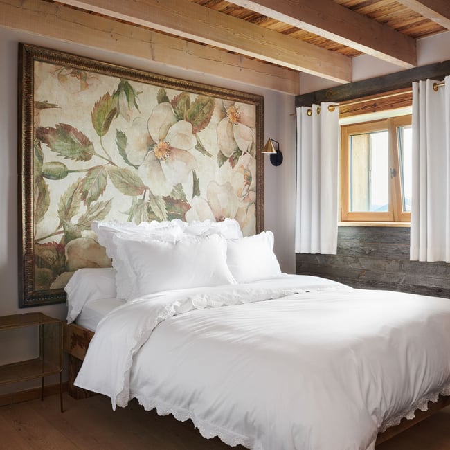 Housse De Couette Brodée Héloise Percale De Coton - HELOISE blanc <span itemprop=