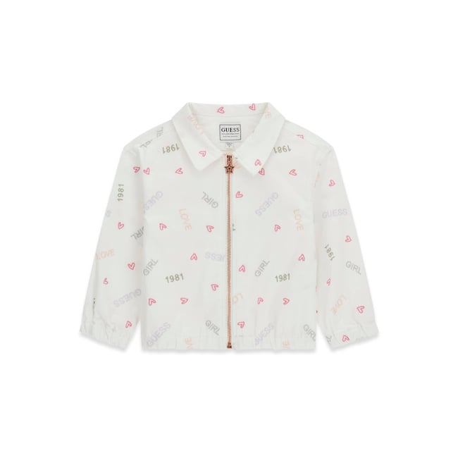 Veste Brodée blanc multicolore <span itemprop=