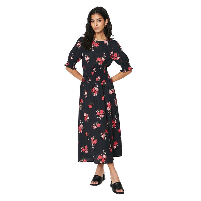Robe mi-longue noir <span itemprop=