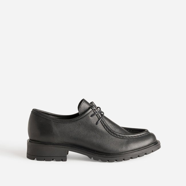 Derby en cuir FREDA noir <span itemprop=