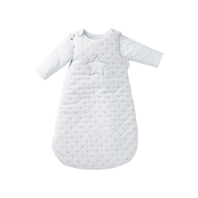 Gigoteuse manches amovibles PLUIE D'ETOILES blanc <span itemprop=