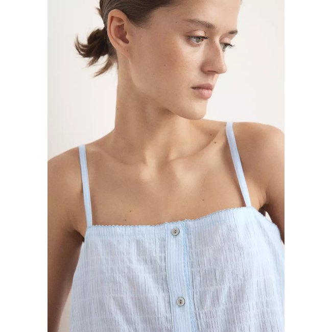Chemise de nuit coton à bretelles - MANGO