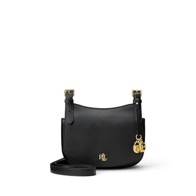 Bolsa a tiracolo em pele, MARCY preto  <span itemprop=