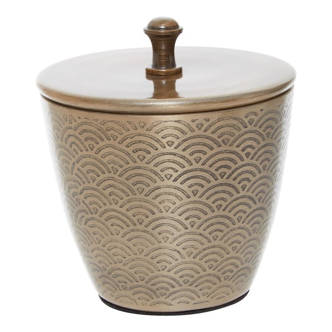 300ml Art Deco Gold Finish Canister with Lid, gold-coloured, SO'HOME