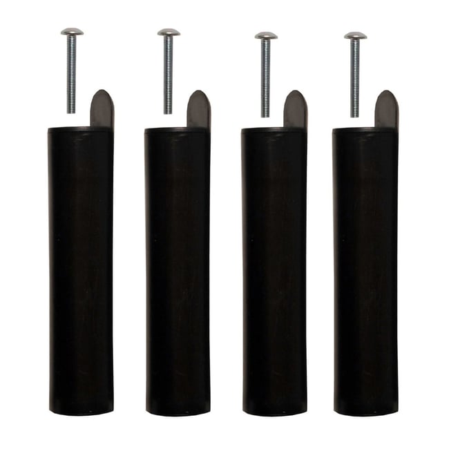Lot de 4 pieds cadre à latte, haut. 22 cm Couleur noir <span itemprop=