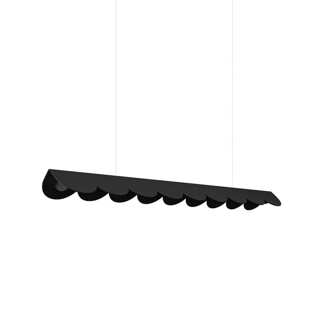 Suspension Aluminium Noir LED 1 Biscuit Couleur noir <span itemprop=