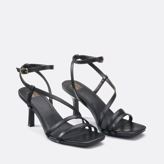 Босоножки на каблуке-шпильке черный LA REDOUTE COLLECTIONS