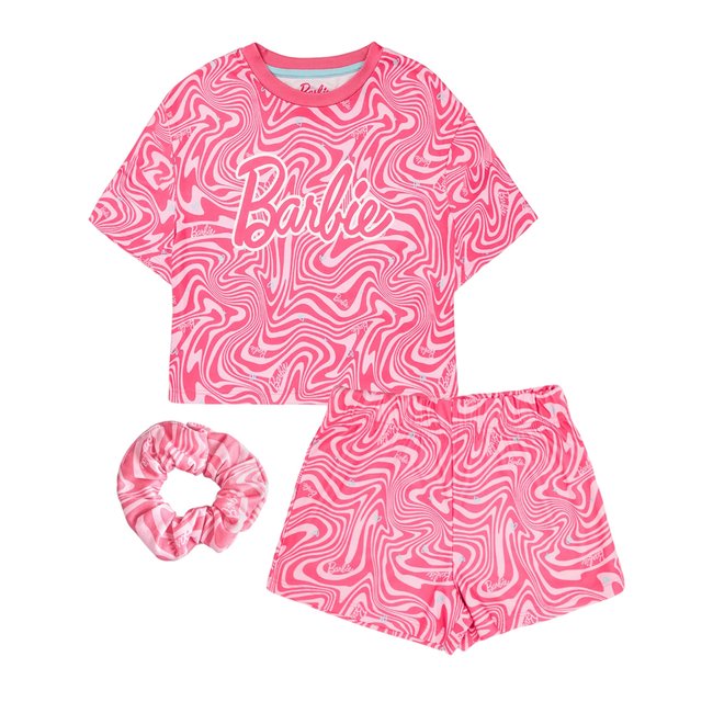 Ensemble de pyjama court rose <span itemprop=